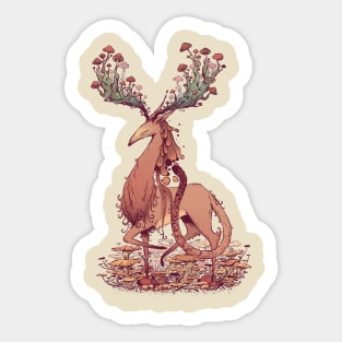 Mushroom Stag Sticker